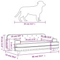 VidaXL Legowisko dla psa, brązowe, 90x53x30 cm, sztuczna skóra