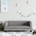 VidaXL Sofa dla dzieci, szara, 80x45x30 cm, sztuczna skóra