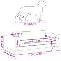 VidaXL Legowisko dla psa z dostawką, brązowe, 100x50x30 cm, ekoskóra