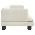 VidaXL Sofa dla dzieci, kremowa, 80x45x30 cm, aksamit