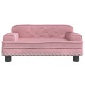 VidaXL Sofa dla dzieci, różowa, 70x45x30 cm, aksamit