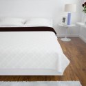 VidaXL Dwustronna pikowana narzuta na łóżko, beżowo-brązowa 170x210 cm