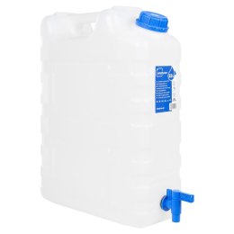 VidaXL Zbiornik na wodę, z kranikiem, przezroczysty, 22 L, plastikowy