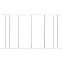 VidaXL Panel ogrodzeniowy, kryta proszkowo stal, 1,7x0,75 m, biały
