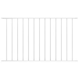 VidaXL Panel ogrodzeniowy, kryta proszkowo stal, 1,7x1,25 m, biały