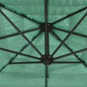 VidaXL Parasol ogrodowy na stalowym słupku, zielony, 269x269x235 cm