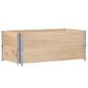 VidaXL Nadstawki paletowe, 2 szt., 100x50 cm, lite drewno sosnowe