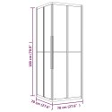 VidaXL Kabina prysznicowa, mrożone szkło ESG, 70x70x180 cm, czarna
