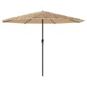 VidaXL Parasol ogrodowy na stalowym słupku, brązowy, 388x388x248 cm