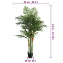 VidaXL Sztuczna palma na 3 pniach, zielona, 180 cm, PP