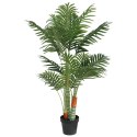 VidaXL Sztuczna palma na 3 pniach, zielona, 120 cm, PP