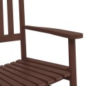 VidaXL Fotel bujany ze składanym stolikiem, brązowy, drewno topolowe