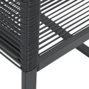 VidaXL Krzesła ogrodowe, 2 szt., czarne, polirattanowe