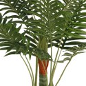 VidaXL Sztuczna palma na 3 pniach, zielona, 85 cm, PP