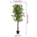 VidaXL Sztuczne drzewko cytrynowe na 3 pniach, zielone, 180 cm, PP