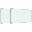 VidaXL Panele ochronne do kuchni, białe, 2 szt., 70x40 cm, szkło