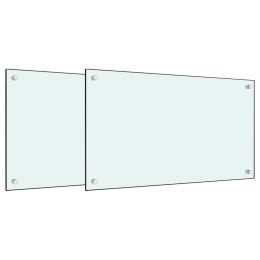 VidaXL Panele ochronne do kuchni, białe, 2 szt., 70x40 cm, szkło