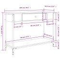 VidaXL Stolik konsolowy, czarny, 100x34,5x75 cm