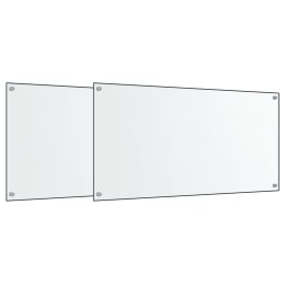 VidaXL Panele ochronne do kuchni, przezroczyste 2 szt. 80x60 cm, szkło