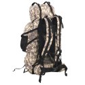 VidaXL Plecak turystyczny, camelowo-brązowe moro, 60 L, tkanina Oxford