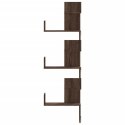 VidaXL Narożna półka ścienna, brązowy dąb, 45x45x147 cm