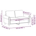 VidaXL Sofa 2-osobowa, ciemnozielona, 120 cm, tapicerowana aksamitem