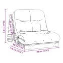 VidaXL Sofa rozkładana futon, z materacem, 90x206x11 cm, daglezjowa