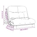 VidaXL Sofa rozkładana typu futon, z materacem, 100x206x11 cm, sosnowa