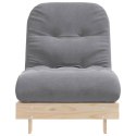 VidaXL Sofa rozkładana typu futon, z materacem, 70x206x11 cm, sosnowa