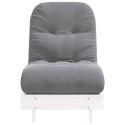 VidaXL Sofa rozkładana typu futon, z materacem, biała, 60x206x11 cm