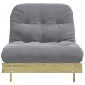 VidaXL Sofa rozkładana typu futon, z materacem, 80x206x11 cm, sosnowa