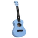 VidaXL Ukulele sopranowe z pokrowcem, dla dzieci, niebieskie, 21"