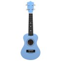 VidaXL Ukulele sopranowe z pokrowcem, dla dzieci, niebieskie, 21"