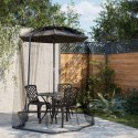 VidaXL Moskitiera pod parasol, czarna, Φ300x230 cm