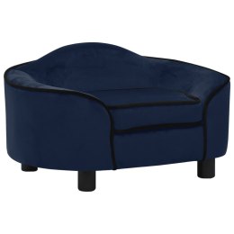 VidaXL Sofa dla psa, niebieska, 67x47x36 cm, pluszowa