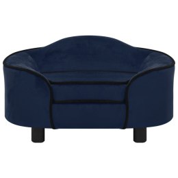 VidaXL Sofa dla psa, niebieska, 67x47x36 cm, pluszowa