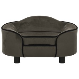 VidaXL Sofa dla psa, ciemnoszara, 67x47x36 cm, pluszowa