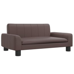 VidaXL Sofa dla dzieci, brązowa, 70x45x30 cm, sztuczna skóra