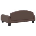 VidaXL Sofa dla dzieci, brązowa, 70x45x30 cm, sztuczna skóra