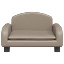 VidaXL Sofa dla dzieci, cappuccino, 50x40x30 cm, sztuczna skóra