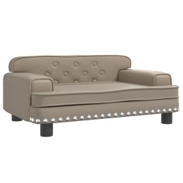 VidaXL Sofa dla dzieci, cappuccino, 70x45x30 cm, sztuczna skóra