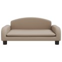 VidaXL Sofa dla dzieci, cappuccino, 70x45x30 cm, sztuczna skóra