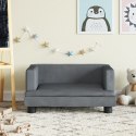 VidaXL Sofa dla dzieci, ciemnoszara, 60x40x30 cm, aksamit