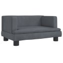 VidaXL Sofa dla dzieci, ciemnoszara, 60x40x30 cm, aksamit