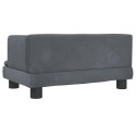 VidaXL Sofa dla dzieci, ciemnoszara, 60x40x30 cm, aksamit