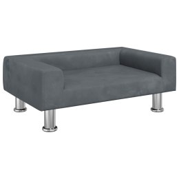 VidaXL Sofa dla dzieci, ciemnoszara, 70x45x26,5 cm, aksamit