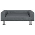 VidaXL Sofa dla dzieci, ciemnoszara, 70x45x26,5 cm, aksamit