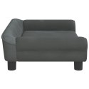 VidaXL Sofa dla dzieci, ciemnoszara, 70x45x26 cm, aksamit