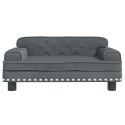 VidaXL Sofa dla dzieci, ciemnoszara, 70x45x30 cm, aksamit