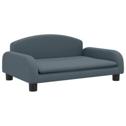 VidaXL Sofa dla dzieci, ciemnoszara, 70x45x30 cm, obita tkaniną